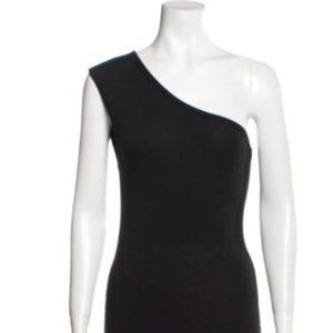 T by Alexander Wang Black One Shoulder Stretchy Dress